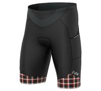 FDX Men's Essential Cycling Shorts 3D Anti-Bac Padded Bike Shorts Red M