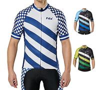 FDX Mens Limited Edition Cycling Jersey Short Sleeve Breathable Biking Top (White, Medium)