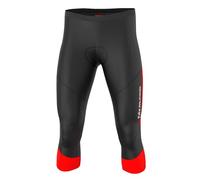 FDX Mens Quality Cycling Pant 3/4 Shorts Anti Bac Gel Padded Tights Bike Shorts (Black/Red, Medium)