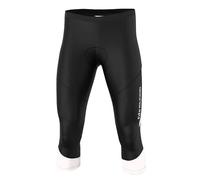 FDX Mens Quality Cycling Pant 3/4 Shorts Anti Bac Gel Padded Tights Bike Shorts (Black/White, Medium)
