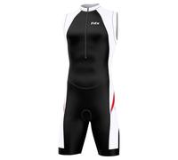 FDX Men's Zion Tri Suit Padded Compression Short Sleeve Race Suit Red M