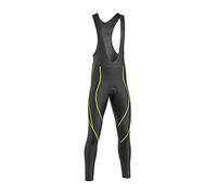 FDX Women’s Cycling Bib Tights, 3D Gel Padded, Thermal, Super Roubaix Fabric, Windproof Ladies Cycling Bib Pants, Winter Hi-Viz Biking Trouser, Bicycle Leggings (Yellow Small)