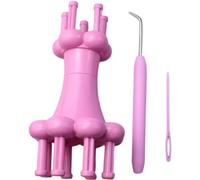 FDXGYH 1 Set Double-Ended Braider Plastic Knit Spool Loom Yarn Knitting Machine Rope Hook Knitting Tool