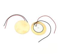 FDXGYH 20 Pcs 35mm Piezo Pickup Transducer Contact Microphone Trigger Sound Sensor Piezo Amplifiers Discs with 4 Lead for Acoustic Guitar Drum Acoustic Instrument []