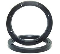 FDXGYH 4 Pcs 6.5-Inch Auto Car Universal Fit ABS Speaker Spacers Car Stereo Speaker Spacer Adaptor Ring Mounting Bracket (Black)
