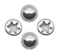 FDXGYH 4 Pcs Push On Pushnut Caps Spring Steel Pushnut Permanent Washer Caps Fits 1/2” in Diameter Axles for Hand Trucks, Rolling Bins, and Lawn Wagons