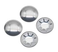 FDXGYH 4 Pcs Push On Pushnut Caps Spring Steel Pushnut Permanent Washer Caps Fits 5/8” in Diameter Axles for Hand Trucks, Rolling Bins, and Lawn Wagons