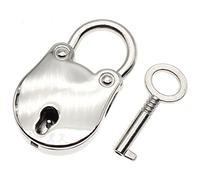 FDXGYH Vintage Mini Bear Padlock Lock Antique Style Small Key Lock Bronze Bear Head Padlocks with Key for Treasure Chest Notebook Wood Box (Silver)