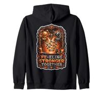 Fe-eling Stronger Together Elements Periodic Chart Pun Zip Hoodie