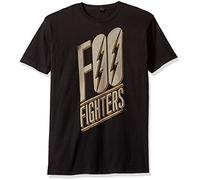 FEA Men's Foo Fighters Slanted Logo Soft T-Shirt, Black, S