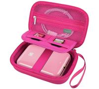 FEACAN Camera Case for Kodak Step Instant Smartphone Photo Printer, Portable Mini Color Wireless Mobile Print Digital Camera, Compact Vlogging Small Cameras Travel Carrying Storage Bag, Rosered