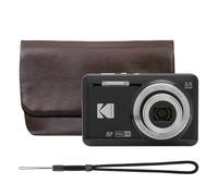 FEACAN Digital Camera Case for KODAK PIXPRO FZ55 / FZ45 / FZ53 / FZ43 16MP CMOS Sensor Digital Camera, Compact Vlogging Small Cameras Travel Carrying Storage Bag with Camera-Only Wrist Strap, Brown