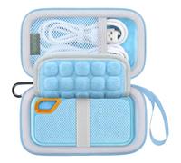 Feacan Hard Case for SanDisk Extreme/SanDisk Extreme Pro Portable External SSD Solid State Drive 500GB 1TB 2TB 4TB 8TB, Travel Case Protective Cover Storage Bag With SD card slot (Case Only), Blue