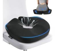 Feagar Donut Cushion with Adjustable Buckle, Hemorrhoid & Ring Cushion for Pressure Relief, Memory Foam Doughnut Cushion for Long Sitting, Coccyx & Tailbone Support for Office Chair, Wheelchair