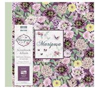 FEALB084 | Mariposa Flowers Scrapbook Album 12" x 12" | 10 Inserts, 20 Pages | Snap-load Technology | Refillable | Acid, Lignin & PVC Free | For Scrapbooking, Memory Keeping, Photo Albums, Journaling