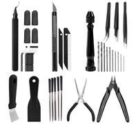 FEAMCE 3D Printing Tool Kit Essential 3D Print Tools For Removing, Smoothing, Finishing, Deburring, Craving, Drilling 3D Print Accessories For, Ender3-Finishing Tool Kit-Beginner