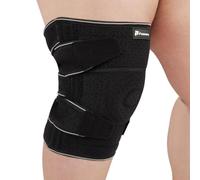 Feamero Plus Size Knee Brace for Women and Men, Innovative Cross-Pressure Adjustable Knee Support with Side Stabilizers for Meniscus Tears, Arthritis and Joint Pain Relief (5XL/6XL)