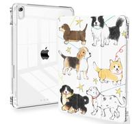 Feams Case for iPad 11th Generation 11 Inch 2025 (A16), iPad 10th Generation 10.9 Inch 2022, Slim Clear Back Cover with Pencil Holder & Auto Sleep, Cute Puppy