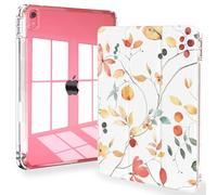 Feams Case for iPad (A16) 11th Generation 11 Inch 2025, iPad 10th Generation 10.9 Inch 2022 Case Clear Back Cover with Pencil Holder & Auto Sleep, Yellow Peach