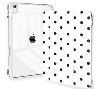 Feams Case for iPad (A16) 11th Generation 11 Inch 2025, iPad 10th Generation 10.9 Inch 2022, Slim Tri-Fold Stand Clear Back Cover with Pencil Holder & Auto Sleep, Polka Dot