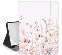 Feams Case for iPad (A16) 11th Generation 11 Inch 2025, iPad 10th Generation Case 10.9 Inch 2022 Kickstand Auto Sleep Cover with Pencil Holder & Pocket, Pink Floral