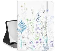 Feams Case for iPad (A16) 11th Generation 11 Inch 2025, iPad 10th Generation Case 10.9 Inch 2022 Kickstand Auto Sleep Cover with Pencil Holder & Pocket, Blue Flowers