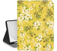 Feams Case for iPad (A16) 11th Generation 11 Inch 2025, iPad 10th Generation Case 10.9 Inch 2022 Kickstand Auto Sleep Cover with Pencil Holder & Pocket, Yellow Flower