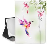 Feams Case for iPad (A16) 11th Generation 11 Inch 2025, iPad 10th Generation Case 10.9 Inch 2022 Kickstand Auto Sleep Cover with Pencil Holder & Pocket, Hummingbird