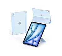 Feams Case for iPad Air 11-inch M3 2025 / M2 2024, iPad Air 5th/4th Generation 2022/2020 10.9 Inch Y-Fold Standing Case Translucent PC Back with Landscape Portrait Mode Pencil Holder, Sky Blue