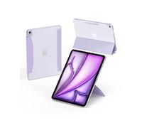 Feams Case for iPad Air 11-inch M3 2025 / M2 2024, iPad Air 5th/4th Generation 2022/2020 10.9 Inch Y-Fold Standing Case Translucent PC Back with Landscape Portrait Mode Pencil Holder, Purple
