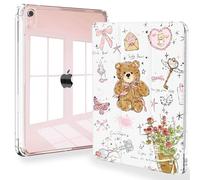 Feams Case for iPad mini 7 A17 Pro 2024/iPad Mini 6 2021, Slim Lightweight Trifold iPad mini 7 A17 Pro Case 8.3 Inch 2024 Clear Back Cover with Pencil Holder & Auto Sleep, Cute Girls' Daily