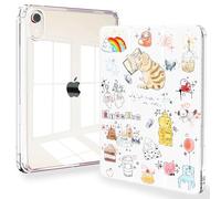 Feams Case for iPad mini 7 A17 Pro 2024/iPad Mini 6 2021, Slim Lightweight Trifold iPad mini 7 A17 Pro Case 8.3 Inch 2024 Clear Back Cover with Pencil Holder & Auto Sleep, Party Cat