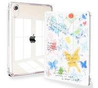 Feams Case for iPad mini 7 A17 Pro 2024/iPad Mini 6 2021, Slim Lightweight Trifold iPad mini 7 A17 Pro Case 8.3 Inch 2024 Clear Back Cover with Pencil Holder & Auto Sleep, Mariposa