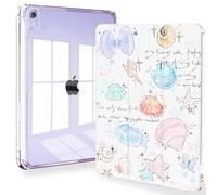 Feams Case for iPad mini 7 A17 Pro 2024, Slim Lightweight Trifold iPad mini A17 Pro Case 8.3 Inch 2024 Clear Back Transparent Cover with Pencil Holder & Auto Sleep, Seashell