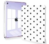 Feams Case for iPad mini 7 A17 Pro 2024, Slim Lightweight Trifold iPad mini A17 Pro Case 8.3 Inch 2024 Clear Back Transparent Cover with Pencil Holder & Auto Sleep, Polka Dot
