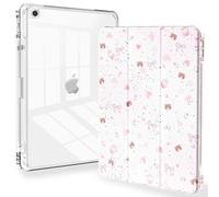 Feams for iPad 9th Generation Case, Trifold iPad 10.2 Case Clear Back Cover with Pencil Holder & Auto Sleep/Wake for iPad 9th/8th/7th Generation 2021/2020/2019, Lovely Bear