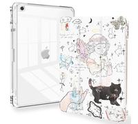 Feams for iPad 9th Generation Case, Trifold iPad 10.2 Case Clear Back Cover with Pencil Holder & Auto Sleep/Wake for iPad 9th/8th/7th Generation 2021/2020/2019, Angel