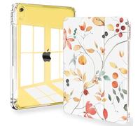 Feams for iPad (A16) 11th Generation 11 Inch 2025, iPad 10th Generation Case 10.9 Inch 2022, Slim Clear Back Cover with Pencil Holder & Auto Sleep, Yellow Peach