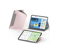 Feams for iPad (A16) 11th Generation 11 Inch 2025, iPad 10th Generation Case 10.9 Inch 2022, V-Fold Standing Magnetic Detachable Clear Back Case with Landscape Portrait Mode & Auto Sleep, Light Pink