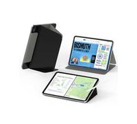 Feams for iPad (A16) 11th Generation 11 Inch 2025, iPad 10th Generation Case 10.9 Inch 2022, V-Fold Standing Magnetic Detachable Clear Back Case with Landscape Portrait Mode & Auto Sleep, Black