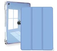 Feams for iPad A16 11th Generation 11 Inch Case 2025, iPad 10th Generation 10.9 Inch 2022, Slim Clear Back Cover with Pencil Holder & Auto Sleep, Blue