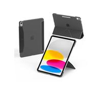 Feams for iPad (A16) 11th Generation Case 11 Inch 2025, iPad 10th Generation Case 10.9 Inch 2022, Y-Fold Standing Cover Translucent PC Back with Landscape Portrait Mode & Auto Wake/Sleep, Black