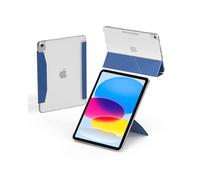 Feams for iPad (A16) 11th Generation Case 11 Inch 2025, iPad 10th Generation Case 10.9 Inch 2022, Y-Fold Standing Cover Translucent PC Back with Landscape Portrait Mode & Auto Wake/Sleep, Navy Blue