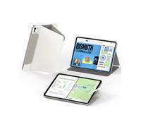 Feams for iPad Pro 11 Inch Case M4 5th Generation 2024, Slim V-Fold Standing iPad Pro 11 Inch M4 2024 Case Magnetic Detachable Clear Back with Landscape Portrait Mode & Auto Sleep/Wake, Cream White