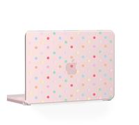 Feams for MacBook Neo 13 Inch Case 2026 A3404, Colorful Polka Dot | Stylish Protective Clear Case, Hard Shell Transparent Cover, A18 Pro Chip, Keyboard Cover