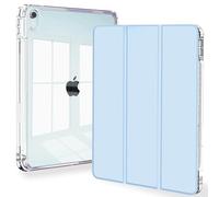 Feams Slim Case for iPad Air 11-inch M3 2025 / M2 2024, iPad Air 5th Generation 2022 / iPad Air 4th Generation 2020 10.9 Inch Case Clear Back with Pencil Holder & Auto Sleep, Sky Blue