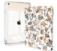 Feams Slim Case for iPad Air 11-inch M4/M3/M2 (2026/2025/2024), iPad Air 5th/4th Generation (2022/2020) 10.9 Inch Case Clear Back with Pencil Holder & Auto Sleep, Leopard Print Floral