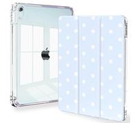 Feams Slim Case for iPad Air 11-inch M4/M3/M2 (2026/2025/2024), iPad Air 5th/4th Generation (2022/2020) 10.9 Inch Case Clear Back with Pencil Holder & Auto Sleep, Blue Polka Dot