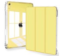 Feams Slim Lightweight Trifold iPad 10.9 Case - Clear Back Transparent Cover with Pencil Holder & Auto Sleep/Wake for iPad 10th Gen 2022, Yellow