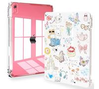 Feams Slim Lightweight Trifold iPad 10.9 Case with Clear Back, Pencil Holder & Auto Sleep/Wake for iPad 10th Gen 2022, Girls' Diary